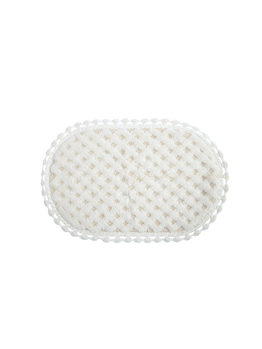 Nef-Nef Homeware Antiderapant Covoraș de Baie Bumbac Oval Touch 034261 Gri 55x85buc