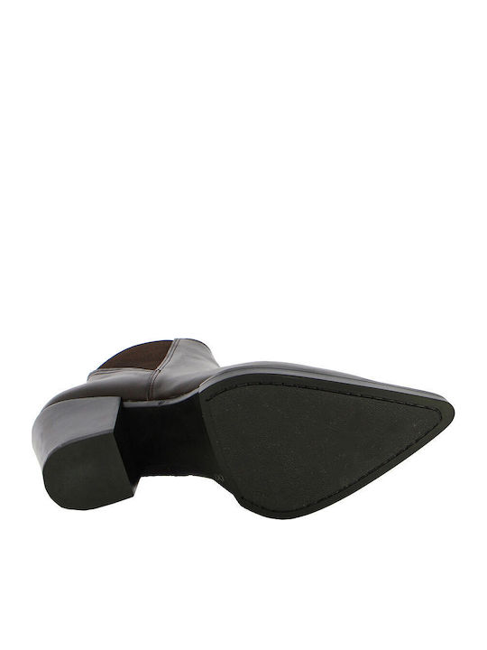 Leder Stiefeletten Damen Braun