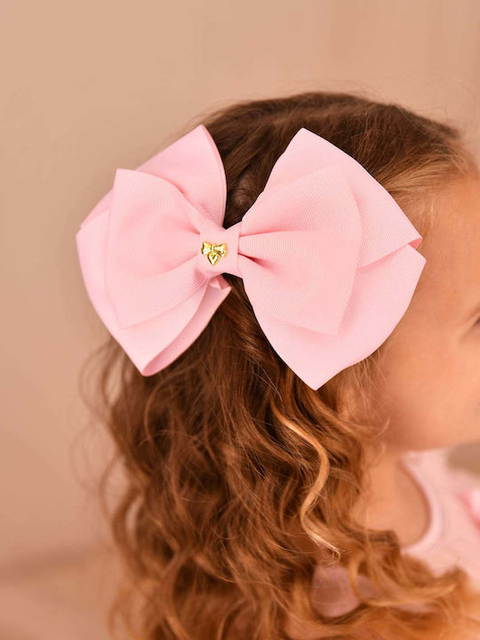 Κλιπ Μαλλιών Mega Hair Bow Angel's Face Pale Pink Ροζ