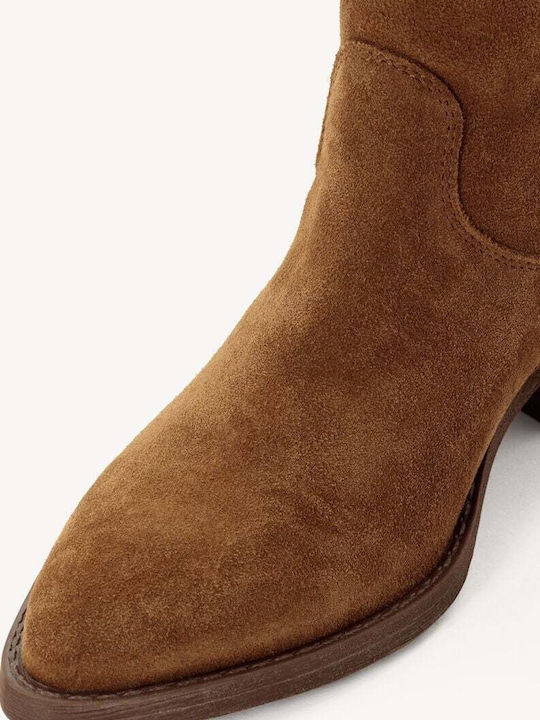 Leder Stiefeletten Damen Braun