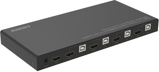 Microconnect MC-HDMIKVM0401-4K KVM & Data Switch με HDMI