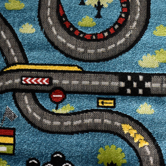 Детска игрална пътека Син 133x170см