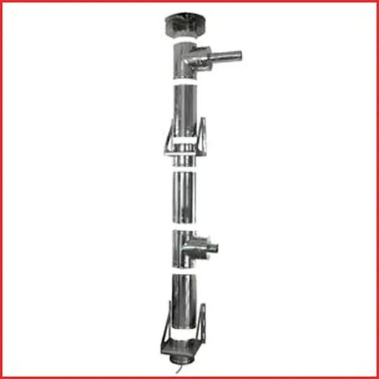 Stainless Steel Double Wall Chimney Pipe Diameter 130-180 1m