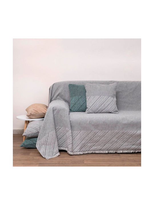 Anna Riska Sofa Cushion 1455 Made of 100% Cotton Gray 42x42cm