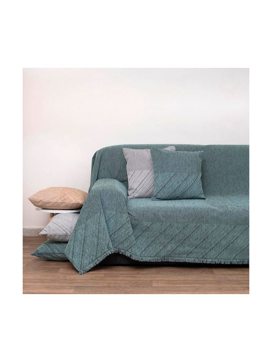 Anna Riska Decorative Pillow Case 1455 Made of 100% Cotton Petrol 42x42cm