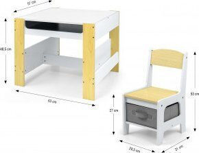Set Mit Kinder Tische Und Stühlen Weiß Milly Mally