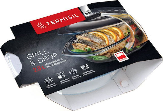 Termisil Oval Feuerfestes Geschirr Glas 2900ml 1Stück