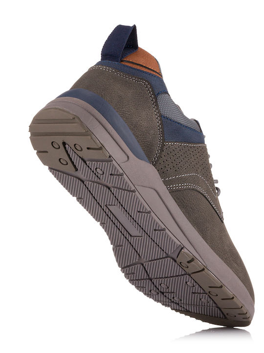 Men's Synthetic Leather Casual Shoes Gray