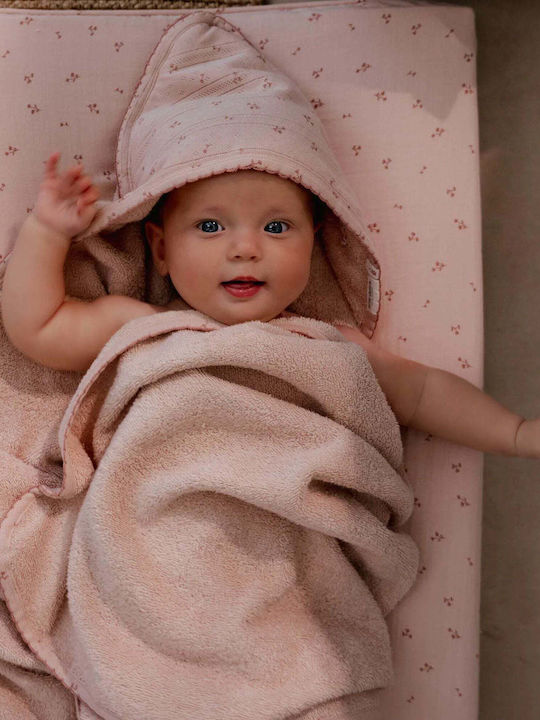 Little Dutch Βρεφική Κάπα-Μπουρνούζι με Κουκούλα Pure Blossom 75x75εκ.
