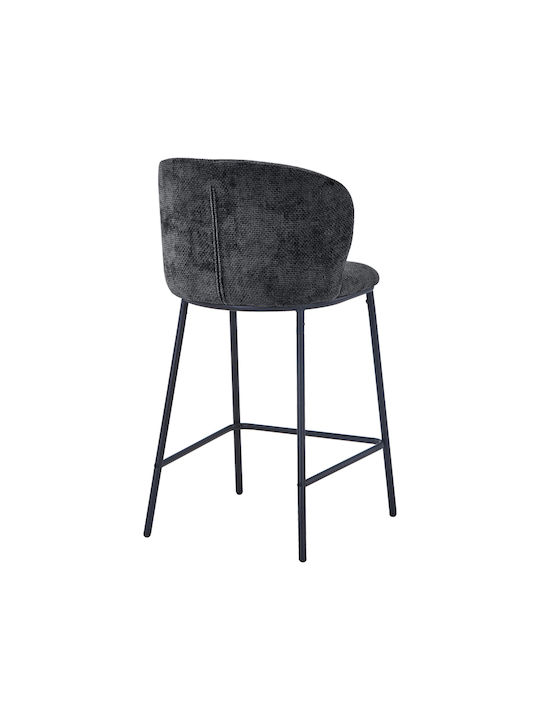 Scaune Bar cu spătar Tapițat cu Țesătură Karg Gri 2buc 49x46x93buc