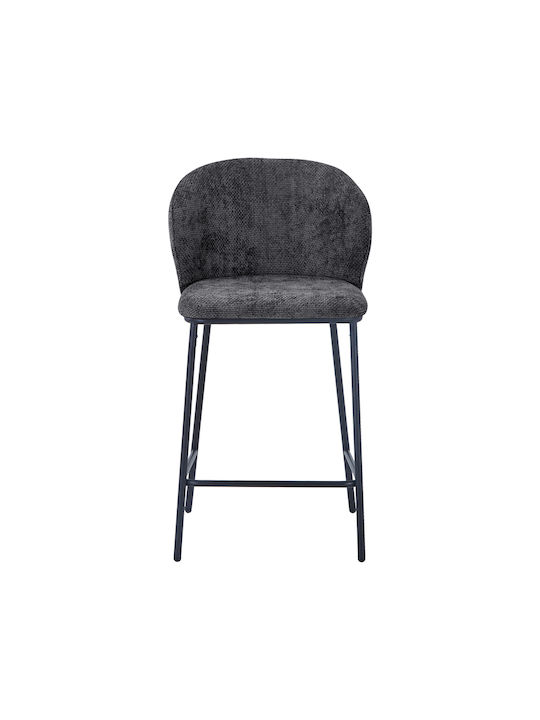 Scaune Bar cu spătar Tapițat cu Țesătură Karg Gri 2buc 49x46x93buc