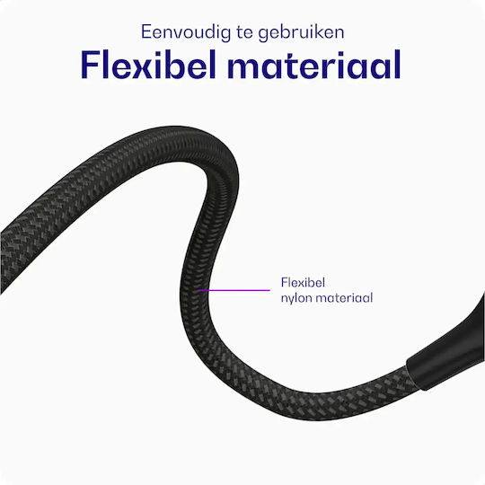 Buddi Flex Magnetic USB 2.0 Cable USB-C male - USB-C 60W Black 2m