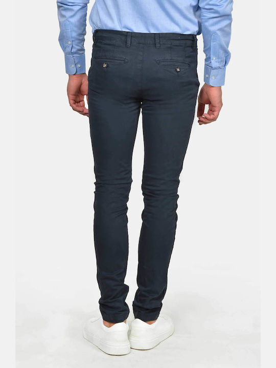 Men's Trousers Chinos Elastic Slim Fit Blue 05242-2024-5025 EF