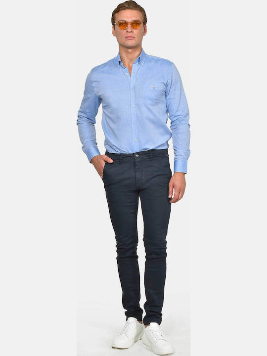 Men's Trousers Chinos Elastic Slim Fit Blue 05242-2024-5025 EF