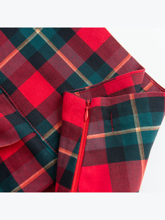Kids' Skirt Checked Red