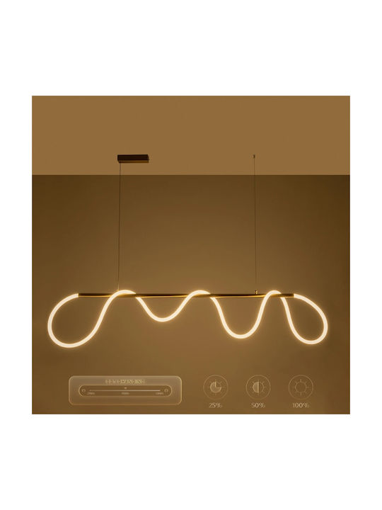 kelvo Glow Κρεμαστό Φωτιστικό Λευκό LED με Ρυθμιζόμενο Λευκό Φως 180x30x40εκ.