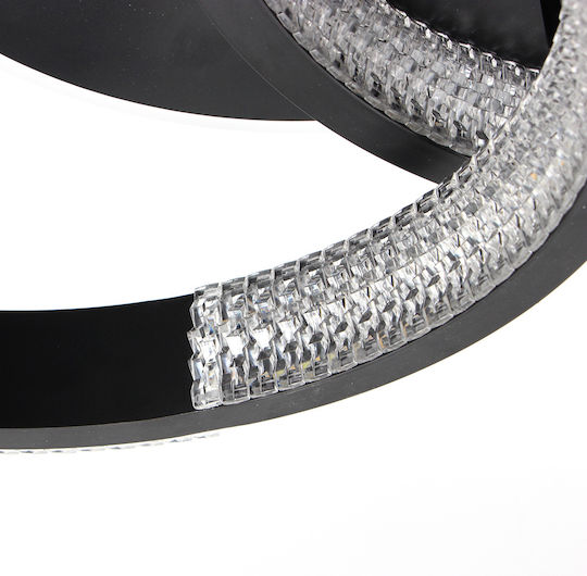 Keskor Deckenleuchte 60cm Schwarz mit Integrierter LED