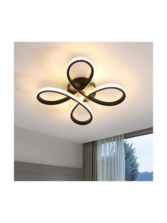 Keskor Deckenleuchte 21cm Schwarz mit Integrierter LED
