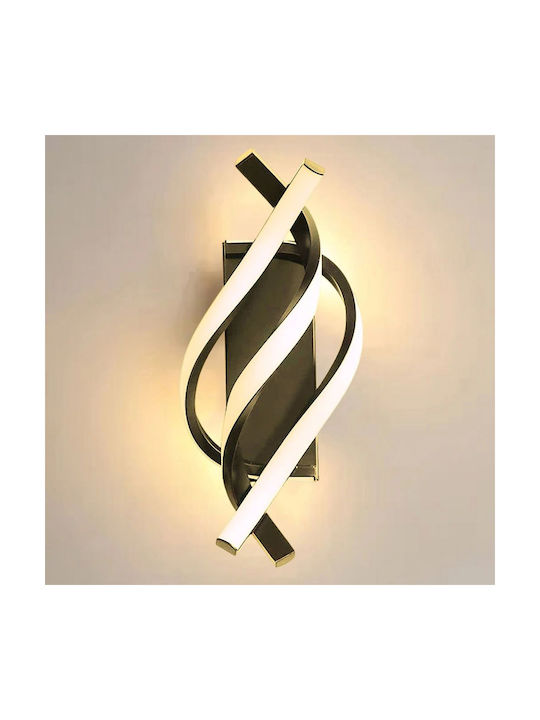 Keskor Modern Leuchte Wand mit Integrierter LED Schwarz 12x12x31cm