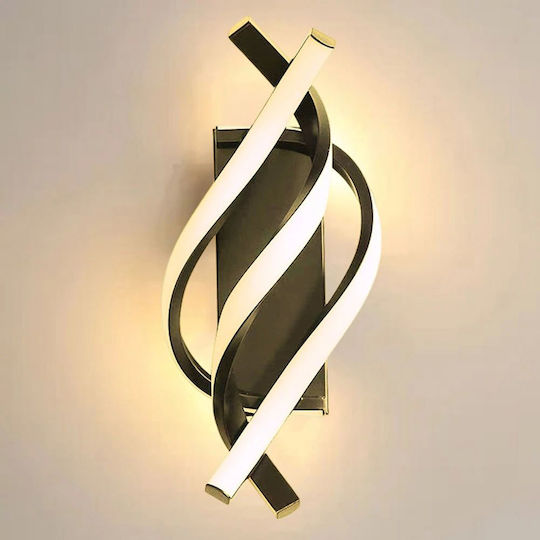 Keskor Modern Lamp Wall with Integrated LED Black 12x12x31cm