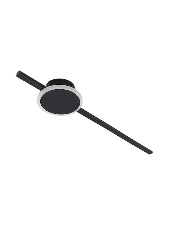 Keskor Modern Leuchte Wand mit Integrierter LED Schwarz 60x12x5cm