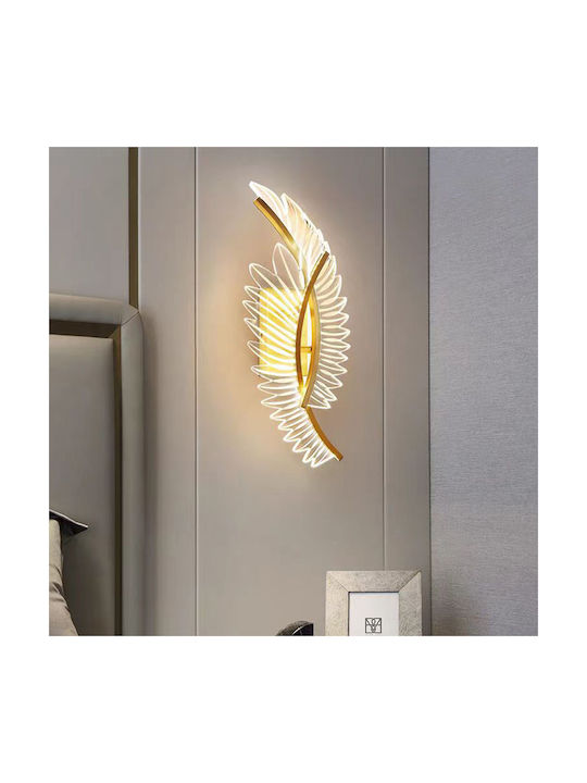 Keskor Leuchte Wand mit Integrierter LED Gold 16x5.5x48cm