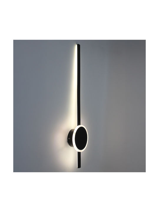 Keskor Modern Leuchte Wand mit Integrierter LED Schwarz 60x12x5cm