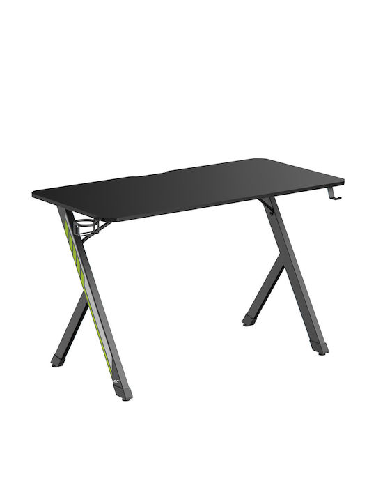 Γραφείο Gaming Rs101 Ξύλινο Μαύρο 120x60x75εκ.