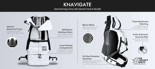 K9 Sport Sack Rucksack für Hunde Schwarz
