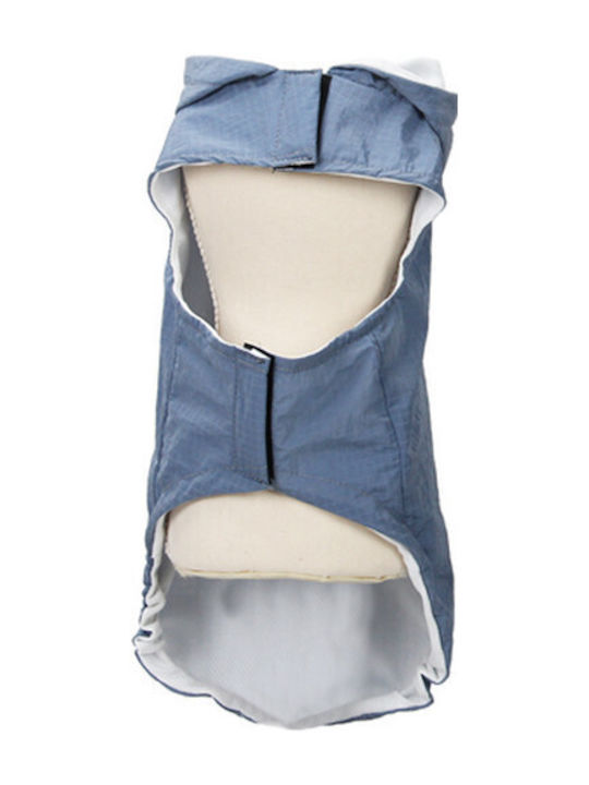 Glee Blue Waterproof / Windproof Dog Coat with Hood XXLarge with 43cm Back Length