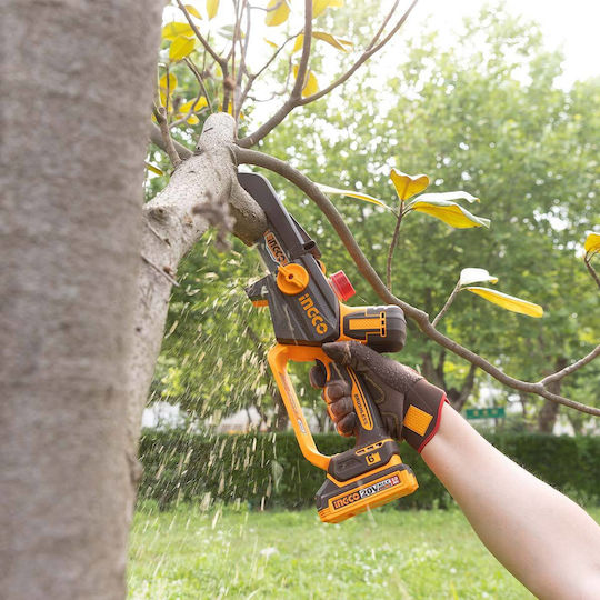 Ingco Set Chainsaw & Pruning Shear Brushless 20V with 2 Batteries 2Ah and Case
