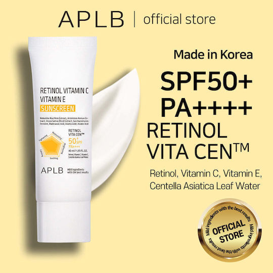 APLB Retinol Vitamin C Vitamin E Αντηλιακό Προσώπου SPF50+ 40ml