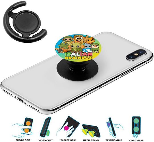 Italian Brainrot Friends Phone Holders Stand Μαύρο Βάση Στήριξης Κινητού Στο Χέρι