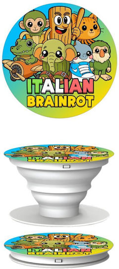 Italian Brainrot Friends Phone Holders Stand White Pop Sockets