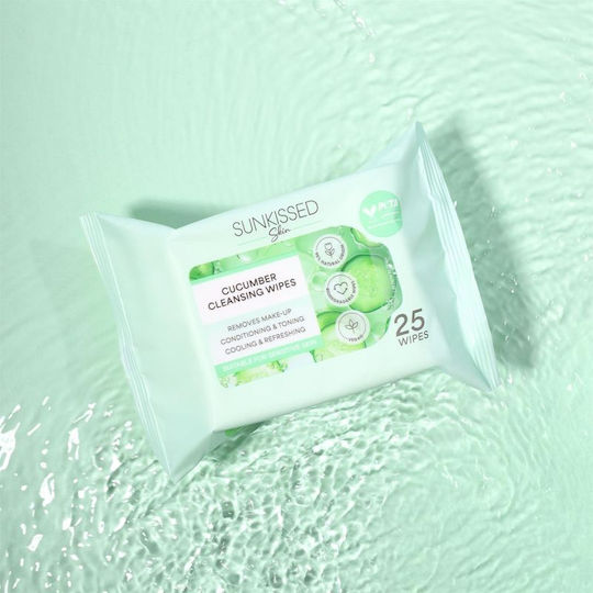 Sunkissed Cucumber Wipes Makeup Remover Face 25pcs