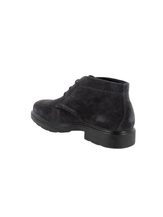 Leder Marineblau Herrenstiefel
