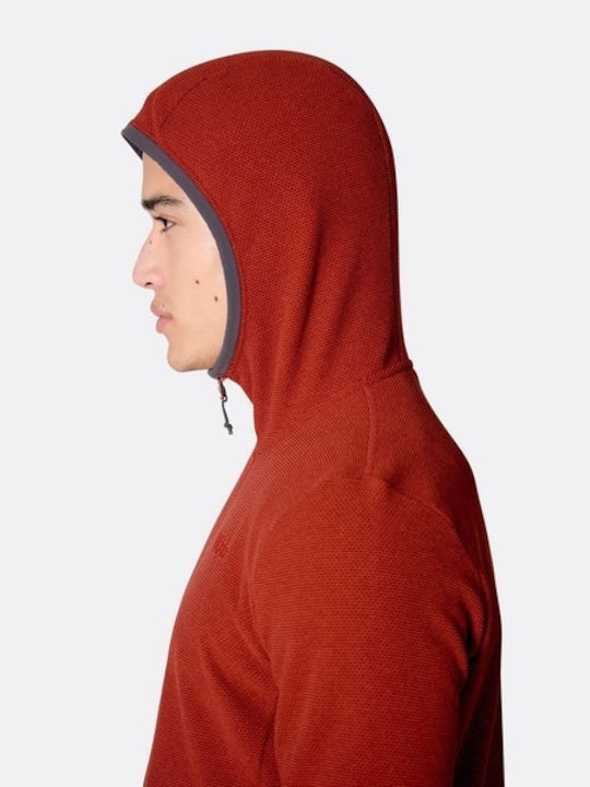 Men's Fleece Cardigan Tuscan Red