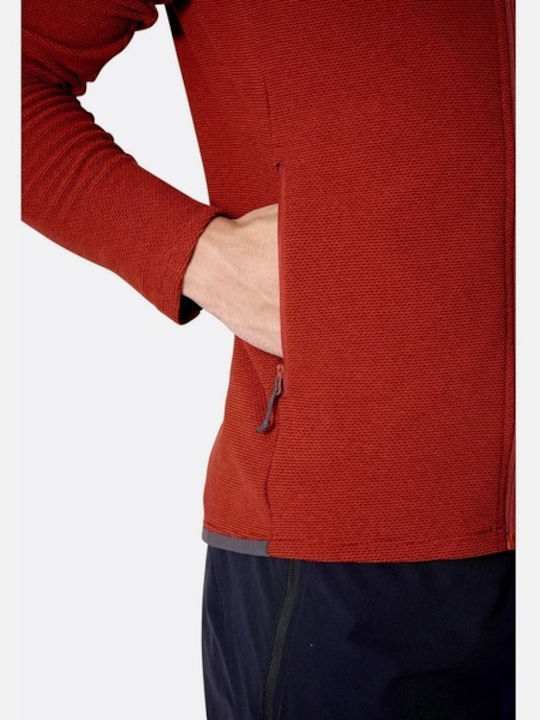 Men's Fleece Cardigan Tuscan Red