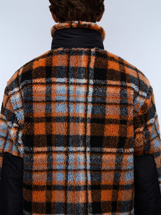 Men's Fleece Cardigan Orange