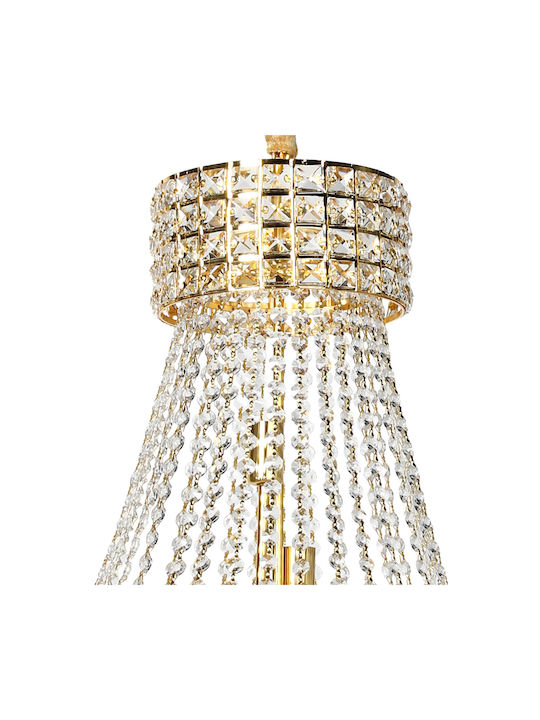 Keskor Chandelier with Crystals 8xE14 Gold 47cm 160901