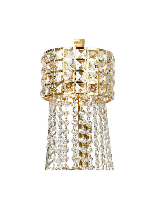 Keskor Chandelier with Crystals 6xE14 Gold 39cm 160900