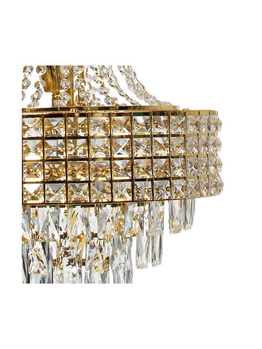 Keskor Chandelier with Crystals 6xE14 Gold 39cm 160900