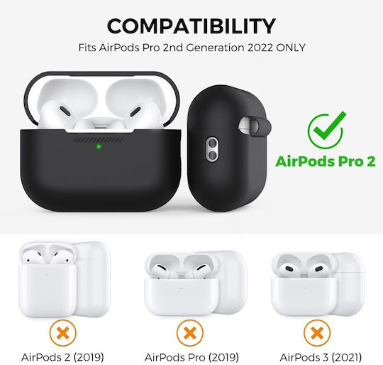 AHAstyle Silicone Case in Black Color for Apple AirPods Pro 2