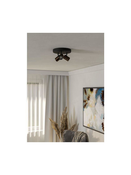 Eglo Consuma Triple Ceiling & Wall Spot with GU10 Lamp Adapter in Bronze Color