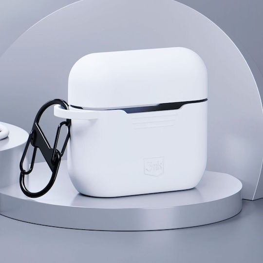 3MK Калъф с кука в Бял цвят за Apple AirPods Pro 3