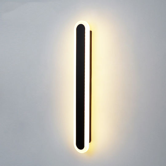 Keskor Leuchte Wand mit Integrierter LED Schwarz 80x8x3cm