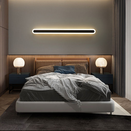 Keskor Leuchte Wand mit Integrierter LED Schwarz 80x8x3cm