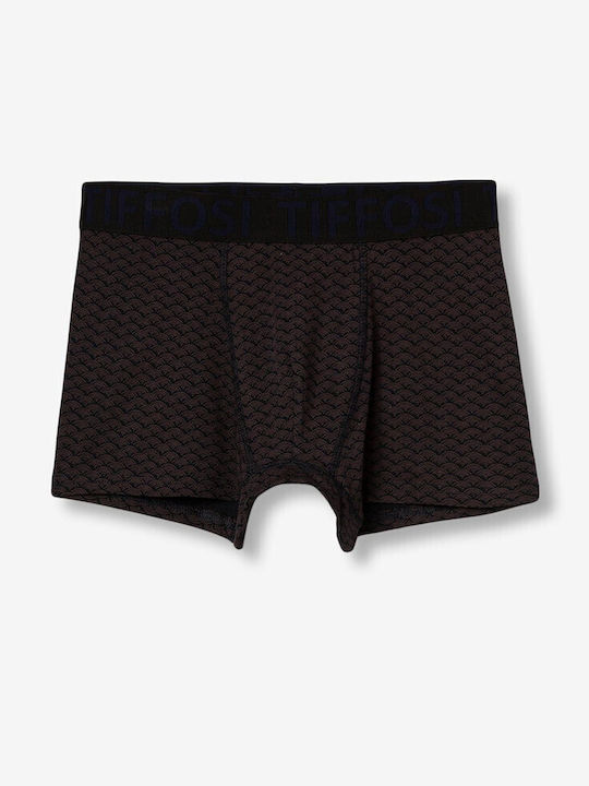 Men's Boxer Dark Blue with Patterns