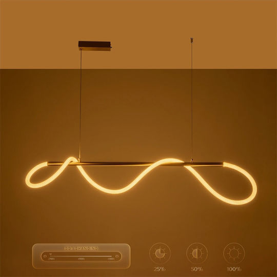 kelvo Glow Κρεμαστό Φωτιστικό Λευκό LED με Ρυθμιζόμενο Λευκό Φως 140x40x30εκ.