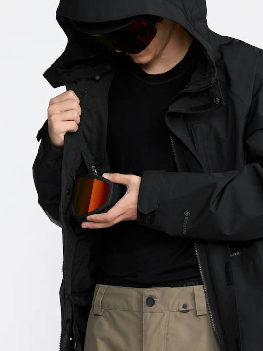 Volcom Dua Insulated G0452603-BLK Ανδρικό Μπουφάν Gore-Tex για Σκι & Snowboard Μαύρο